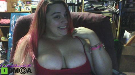 Chubby Ginger Babe Unveiling And Squeezing Her Big Boobs In A Solo