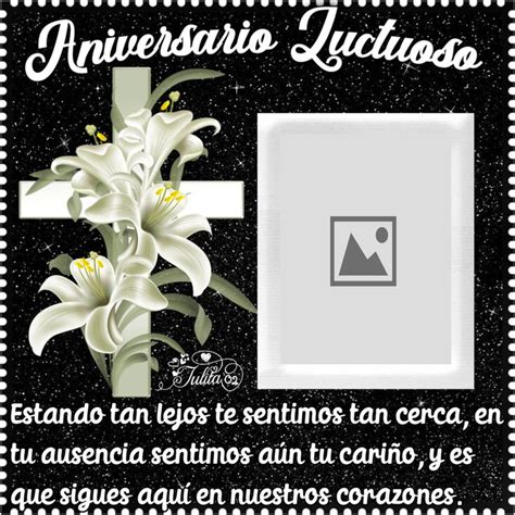 A Cross And Flowers On A Black Background With Words In Spanish Below