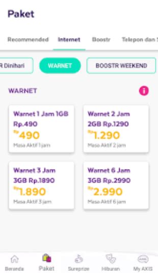 Paket Warnet Axis Kuota Hingga Gb Harga Mulai Rp