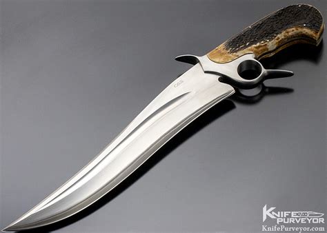 Claudio Sobral Cas Custom Knife San Mai Damascus Ring Guard Recurve