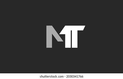 M T Logo Letter Design On Luxury Background Mt Logo Monogram