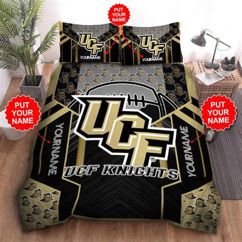 Personalized Ucf Knights Big Logo All Over Print 3d Bedding Set Black