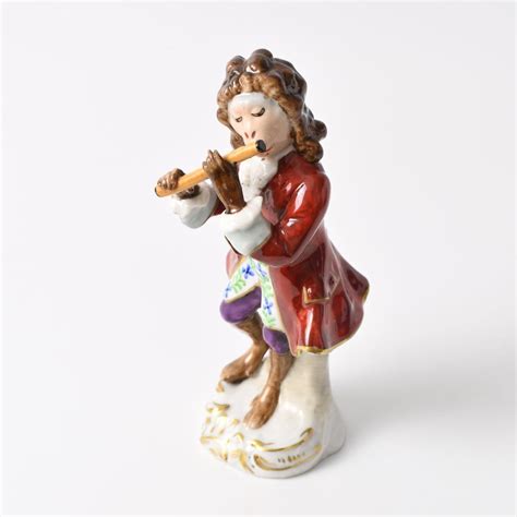 Affe mit Flöte Porzellanfigur von Sitzendorf 1930er bei Pamono kaufen