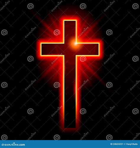 Christian Symbol Of The Crucifix Stock Vector Illustration Of Bevel