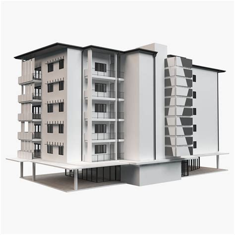 Apartment Building 18 3d Model By Virtual3d