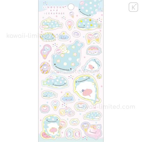 Japan San X Sheet Sticker Jinbesan Ice Jellyfish B Kawaii Limited