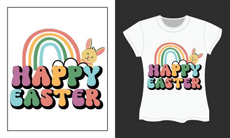 Retro Happy Easter T Shirt Design 20542297 Vector Art At Vecteezy
