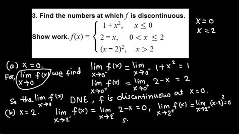 Calculus I Continuity Example 4 Youtube