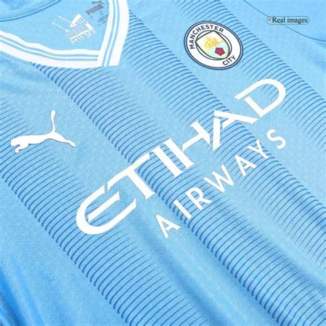 Manchester City Home Authentic Jersey 2023 24 Projerseyfans Co