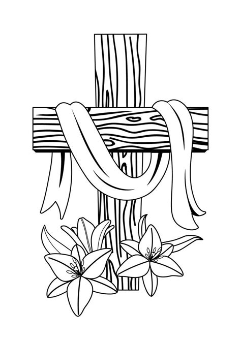 Adult Coloring Pages Printables Easter Cross Free Pdf Printables