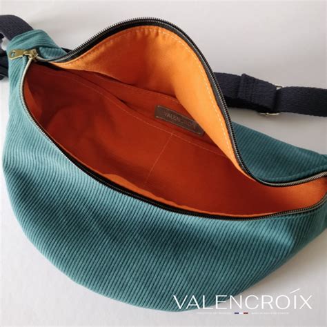 Sac Banane Velours C Tel Bleu Canard Valencroix