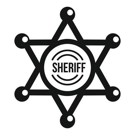 Sheriff Star Icon Simple Style 14503383 Vector Art At Vecteezy