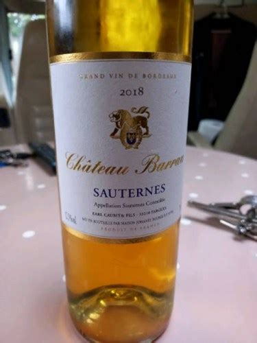 Ch Teau Barrau Sauternes Vivino Us