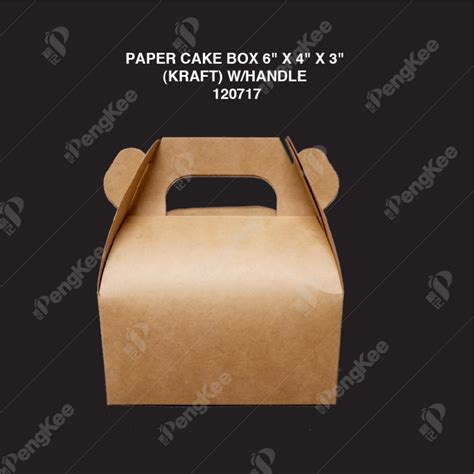 Kraft Paper Cake Box With Handle X X