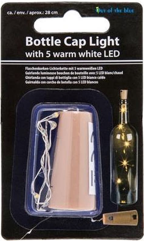 Wijnfles Led Verlichting Bottle Cap Light Warm Wit Bol