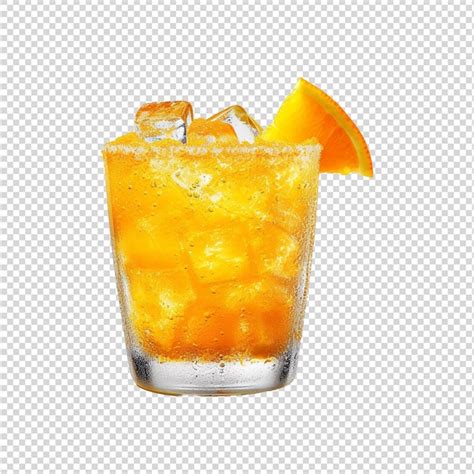 Premium Psd Orange Juice Glass Isolated On White