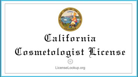 California Cosmetology License What You Need To Get Started License