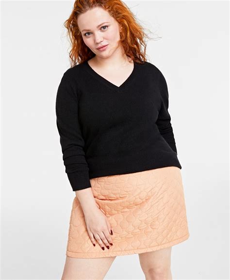 Charter Club Plus Size V Neck 100 Cashmere Sweater Created For Macys Macys