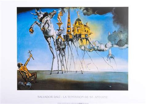 Affiche Dali La Tentation De Saint Antoine X Cm