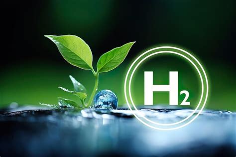 Premium Ai Image H2 Green Hydrogen Green Plant On Water Ecology