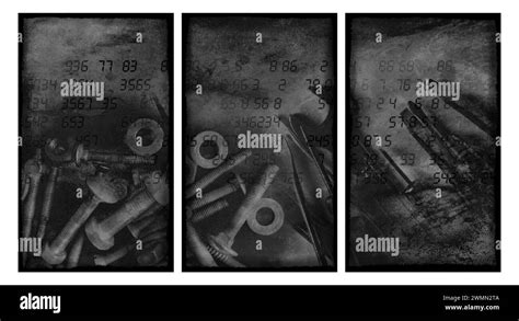 Modern Interior Triptych Stock Photo Alamy