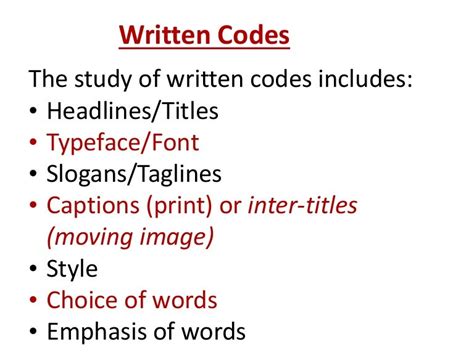 Lesson 7 - written codes - magazines