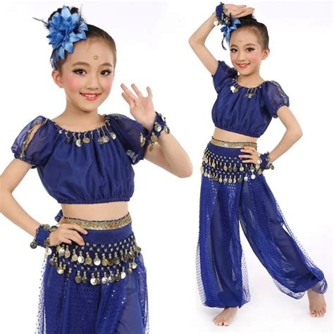 Conjunto de trajes de danza del vientre para niños traje de baile