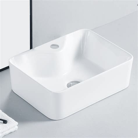 Small Size Rectangle Shape Ceramic Basin With Hole Bathroom Vanity