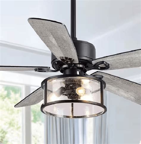 Breezary 23004 BLK Lansdown 52 In Indoor Black Ceiling Fan With Remote