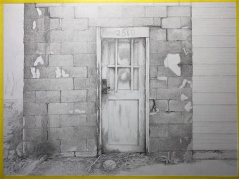 Half Open Door Drawing