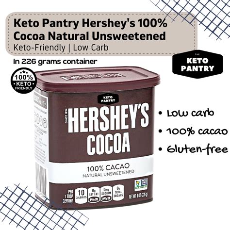 Keto Friendly Hershey S Natural Unsweetened 100 Hot Cocoa Small 226 Grams Lazada Ph