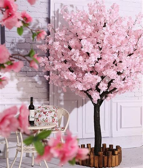 Buy Artificial Cherry Blossom Trees Handmade Light Pink Tree Indoor