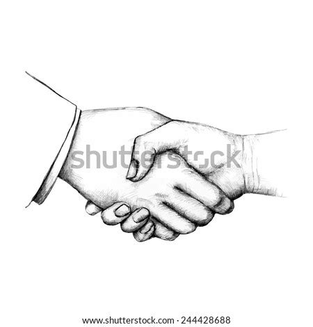 Hand Drawn Sketch Illustration Handshake Stock Vector 404073493 ...