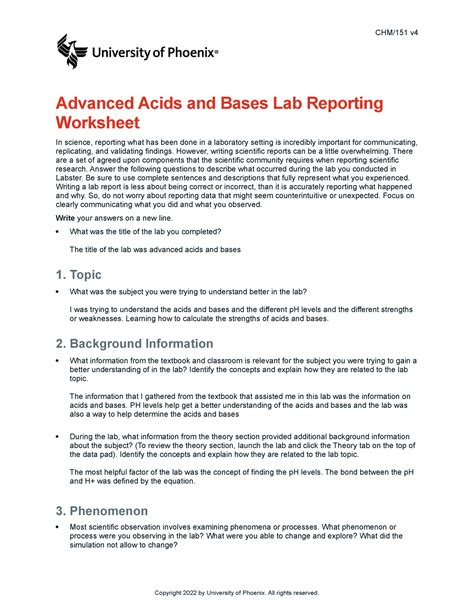 Chm151week4 Advanced Acids And Bases CHM 151 V Advanced Acids And