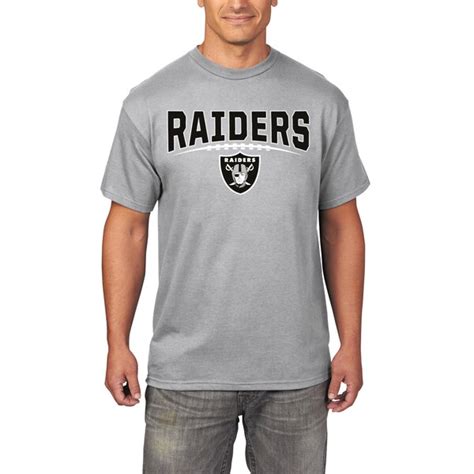 Men's Oakland Raiders Majestic Gray Extra Point T-Shirt - NFLShop.com