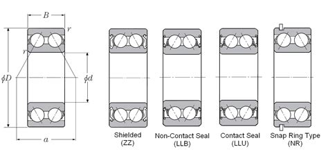 Double Row Angular Contact Ball Bearings On Ntn Bearing Corp Of America