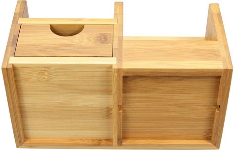 Woodquail Desk Organiser With Drawer Pen Holder Desk Tidy Of