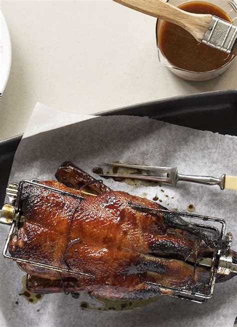 Spit Roasted Duck With Orange And Pomegranate Molasses Glaze Dish