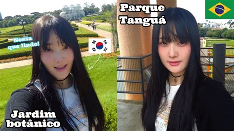 coreana visitando Jardim botânico e Parque Tanguá em Curitiba YouTube