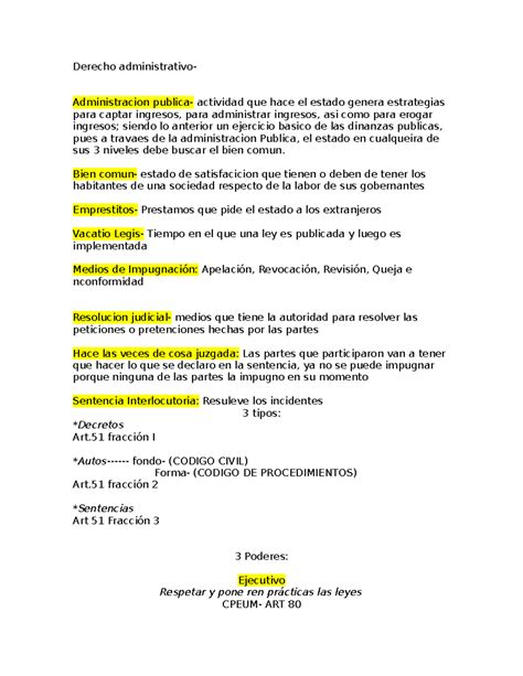 Derecho Fiscal Apuntes Derecho Administrativo Administracion Publica