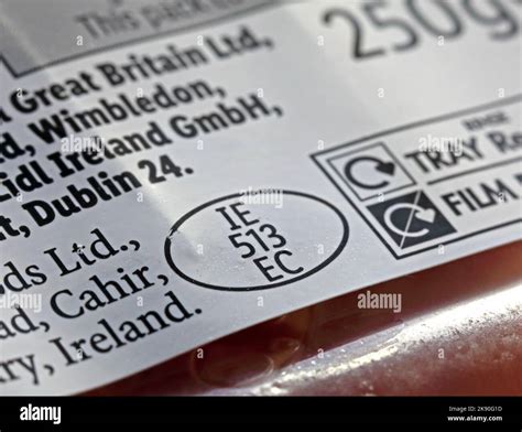 Meat Eu Origin Mark On Irish Bacon Ie 513 Ecfood Controls On