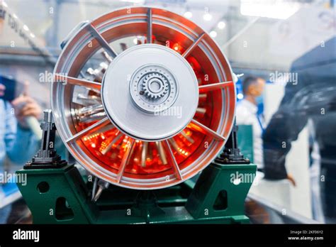 Gas Turbine Engine Turbine Rotation Internal Organization Stock Photo