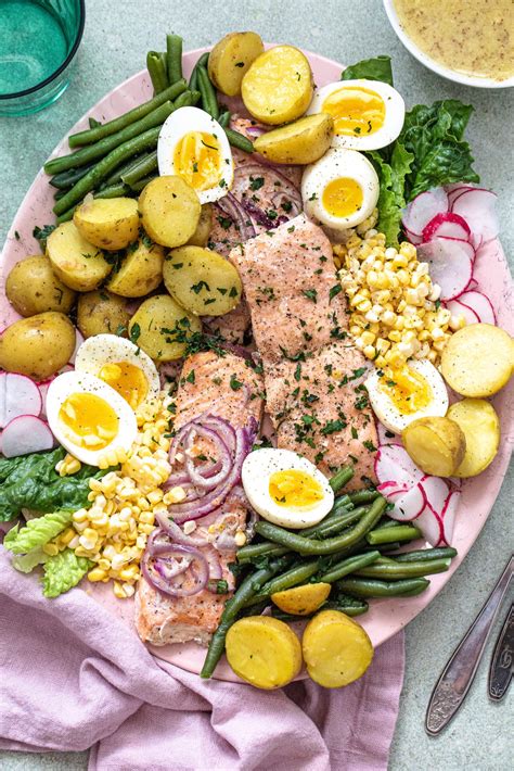 Roasted Salmon Nicoise Salad My Kitchen Little