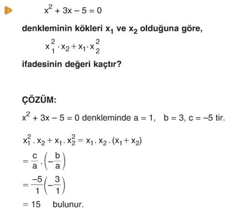 İkinci dereceden denklemler konu anlatımı soruları çözümleri 10 sınıf özet