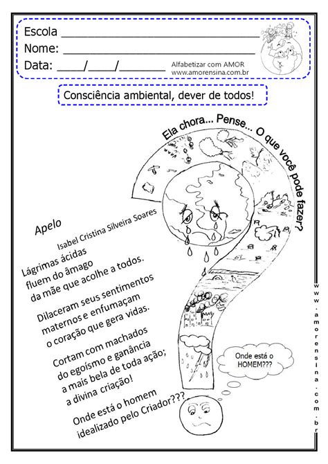 Atividades Sobre Problemas Ambientais 5o Ano Com Gabarito