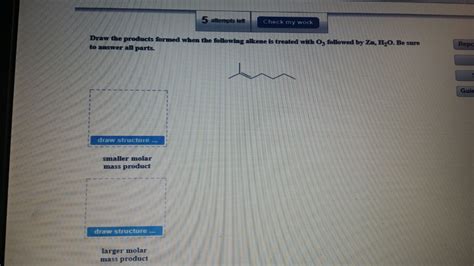 Solved Draw The Products Formed When The Following Alkene Is Chegg