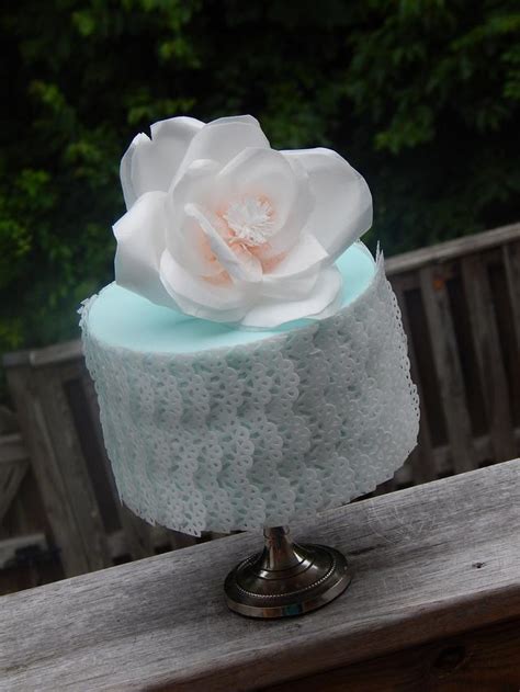 Lacy Wafer Paper Rose Cake Cake By Rebekah Naomi Cake CakesDecor