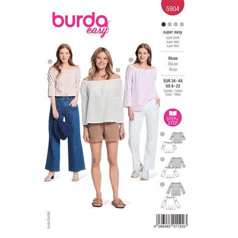 Schnittmuster Bluse Burda Stoffe Hemmers