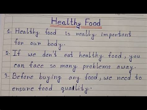 10 Lines On Healthy Food Essay On Healthy Food In English Easy