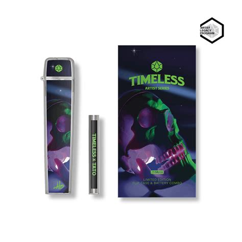 Timeless Vapes Limited Edition Tato Caraveo Flip Case And Battery Combo 500mg Leafly